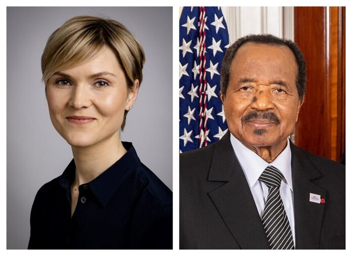Kristrún Frostadóttir, premijerka Islanda i Paul Biya, predsjednik Kameruna